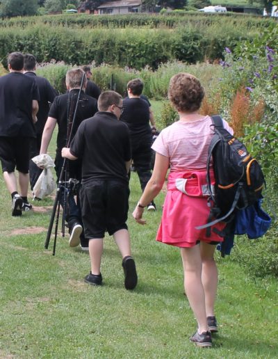 Barley Lane School - children walking in field